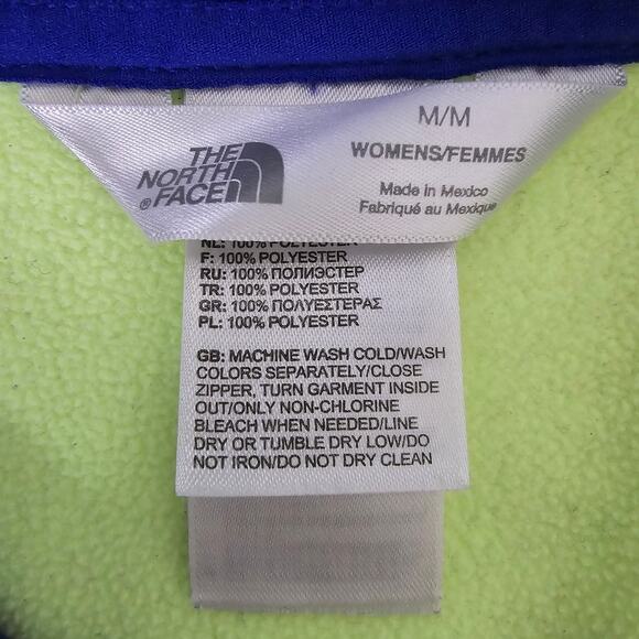 THE NORTH FACE Half Dome Hoodie Sweatshirt Spell Out Women M Neon Yellow/Green - Picture 11 of 12